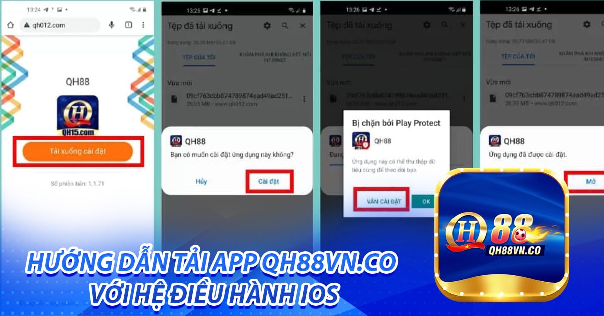 Hướng dẫn tải App QH88vn.co với hệ điều hành IOS