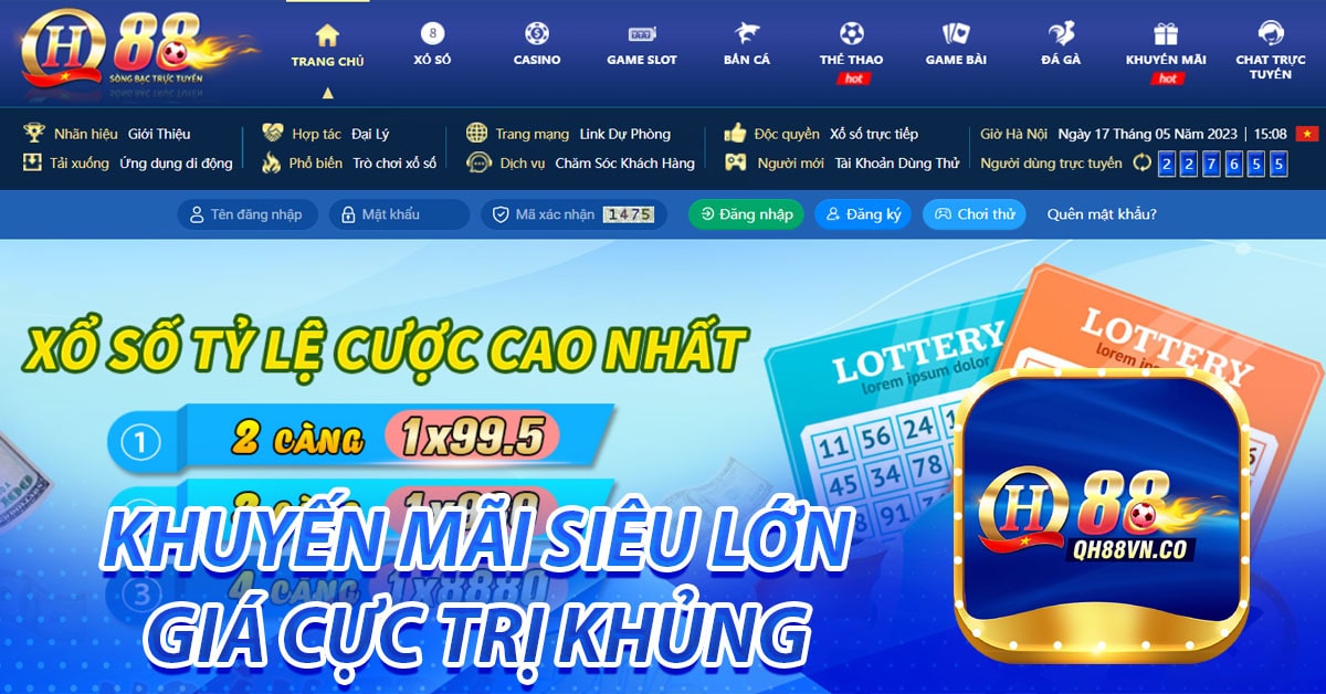 Khuyến mãi siêu lớn, giá cực trị khủng Live Casino QH88