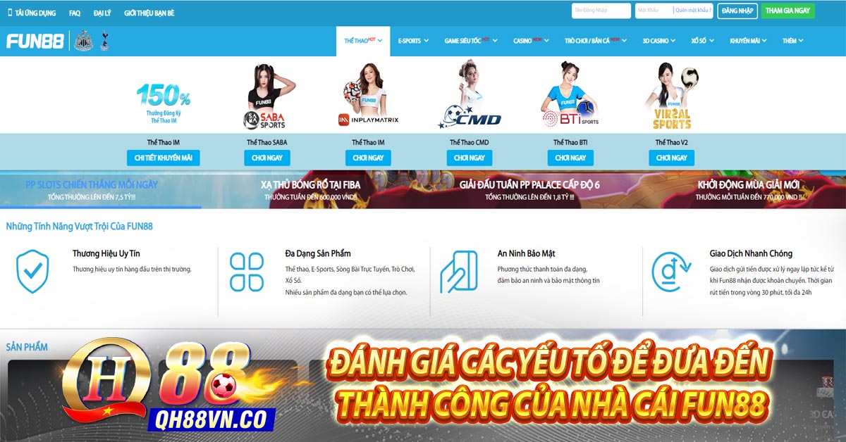 Đánh giá các yếu tố để đưa đến thành công của nhà cái Fun88