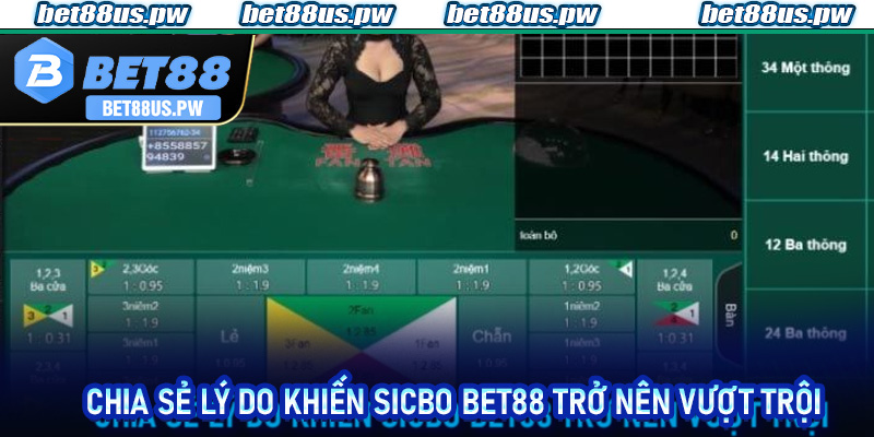 Chia sẻ lý do khiến Sicbo Bet88 trở nên vượt trội